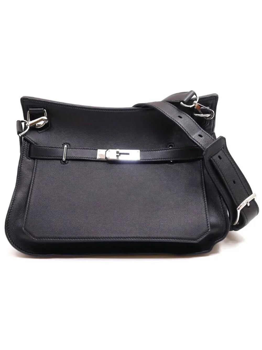 Hermes Jypsiere 28 BK Swift Silver Crossbody